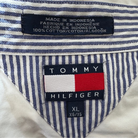 Tommy Hilfiger Custom-Fit Th Flex Solid Oxford Shirt Men's XL Bright White L/S - Picture 3 of 8